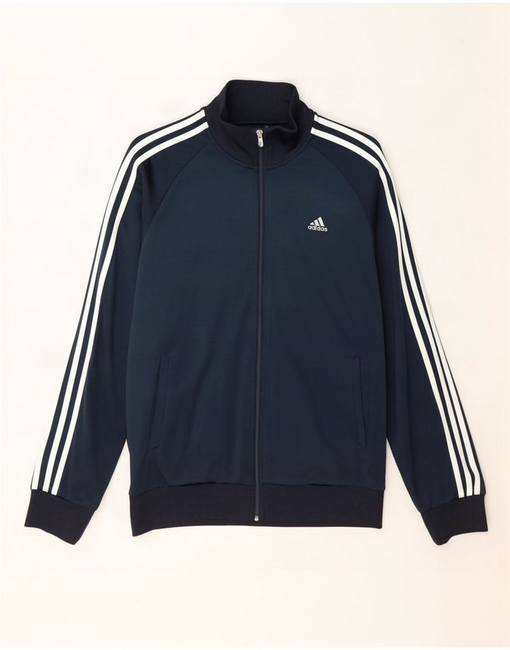 Giacca sportiva da uomo Adidas, giacca media, blu navy, in poliestere