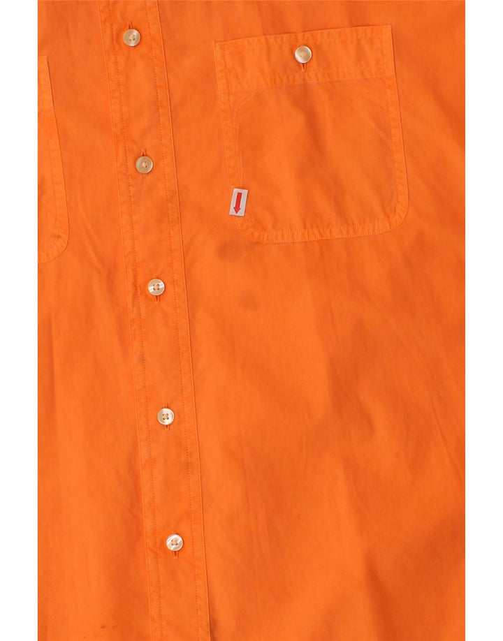 GANT Mens Short Sleeve Shirt Large Orange Cotton Vintage Gant and Second-Hand Gant from Messina Hembry 
