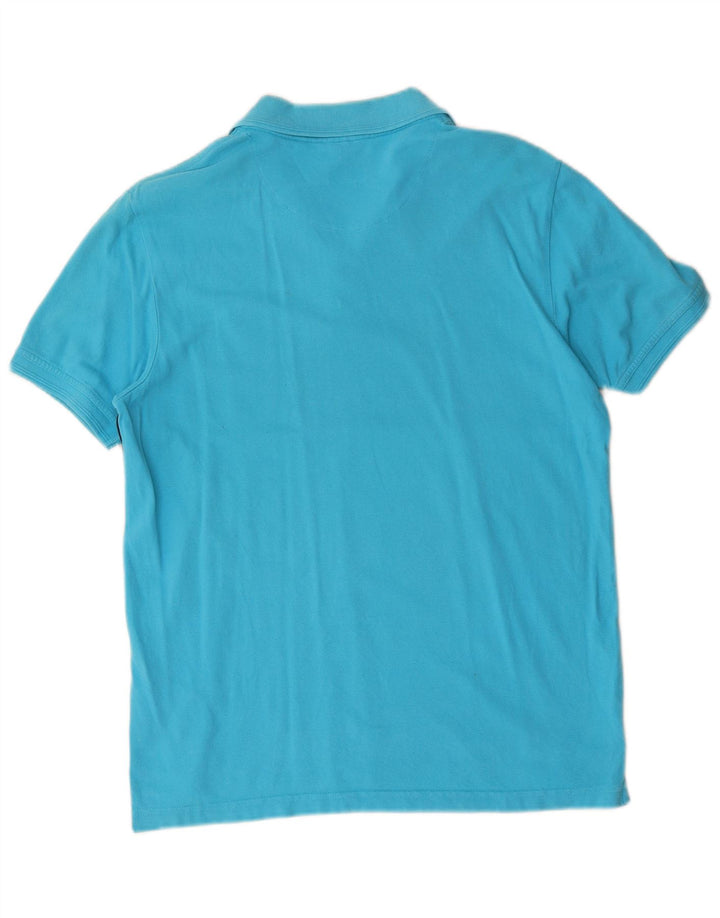 Pierre Cardin Mens Regular Fit Polo Shirt Medium Blue Colourblock Cotton
