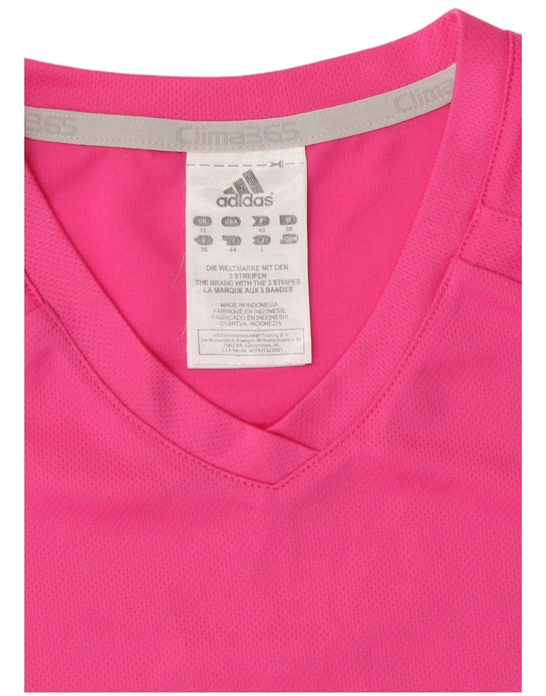 Adidas Dame Clima 365 T-Shirt Top UK 12 Medium Pink Polyester