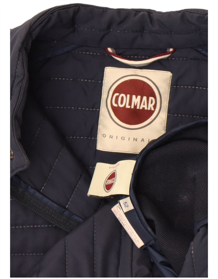 Colmar Mens Bomber Jacket IT 52 Large Navy Blue Polyester