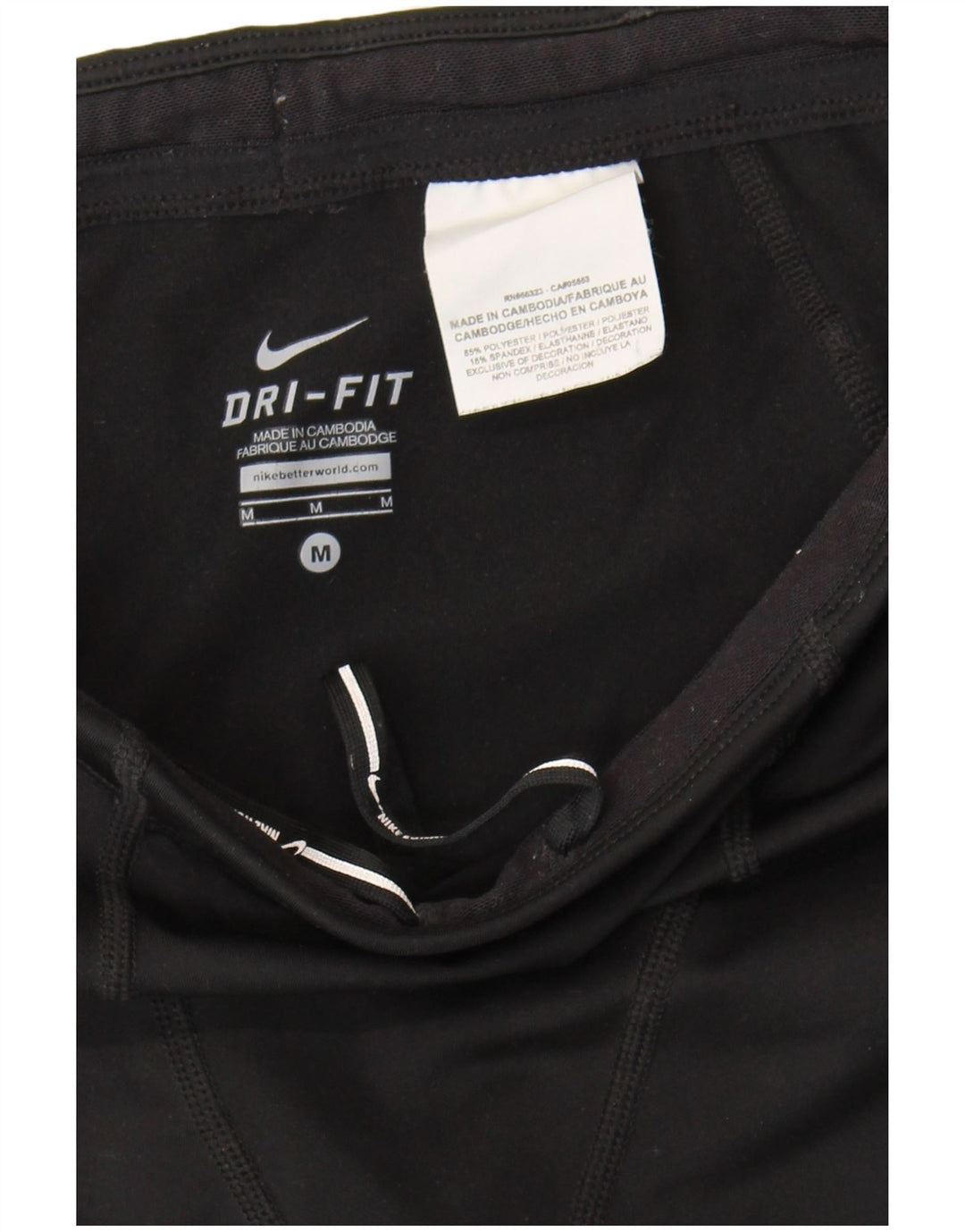 Nike Womens Dri Fit Sport Shorts UK 12 Medium Black Colourblock Polyester