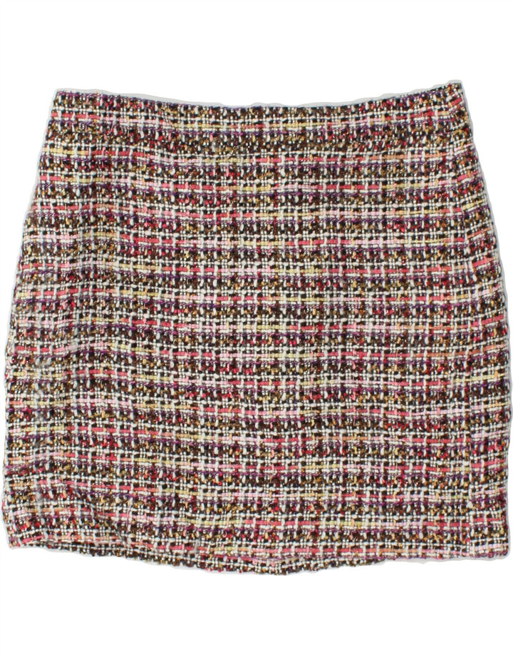 J. CREW Womens Straight Skirt US 8 Medium W30  Multicoloured Check Acrylic Vintage J. Crew and Second-Hand J. Crew from Messina Hembry 