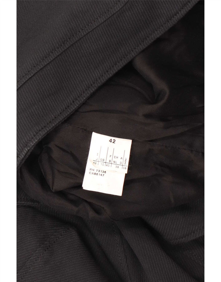 Max & Co. Damen Blazer Jacke UK 10 Small Schwarz Baumwolle