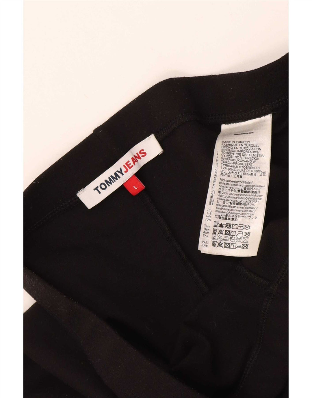Legginsy damskie Tommy Hilfiger UK 16, duże, czarne, poliestrowe
