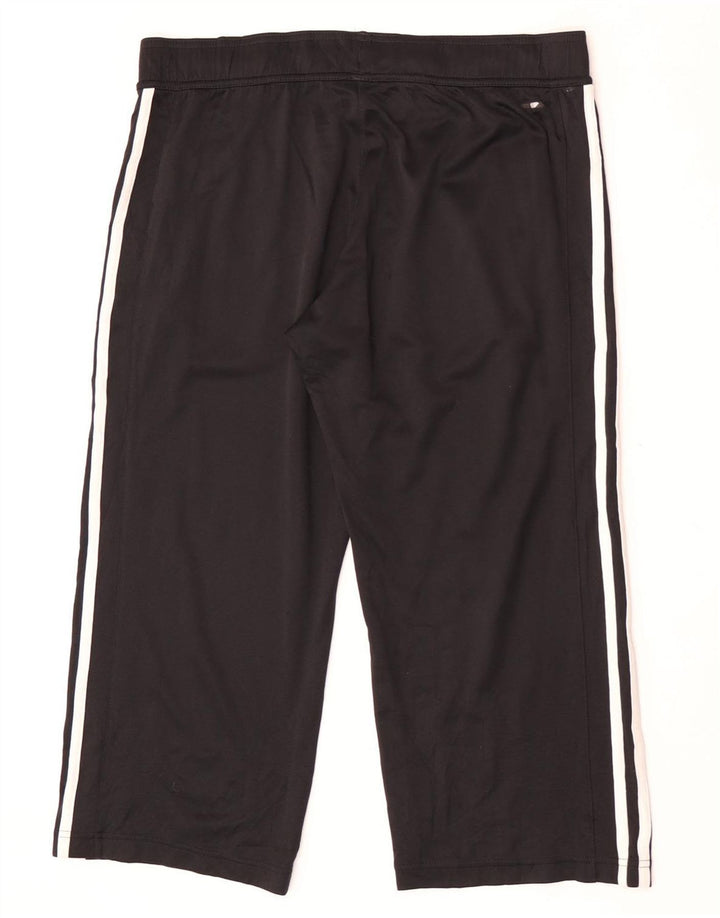 Adidas Womens Capri Tracksuit Trousers UK 14 Medium  Black Polyester