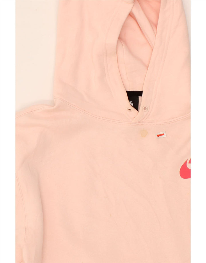 NIKE Mens Graphic Hoodie Jumper Medium Pink Cotton Vintage Nike and Second-Hand Nike from Messina Hembry 