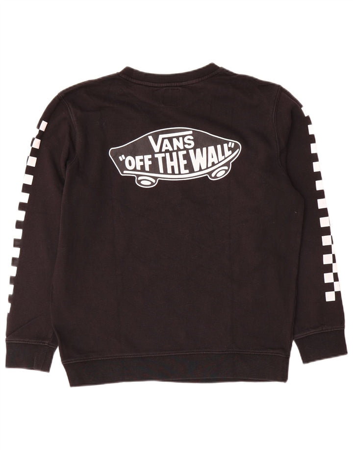 Vans Womens Graphic Sweatshirt Jumper UK 16 Large Black Cotton