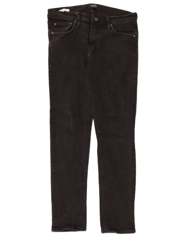 Jack & Jones Mens GLENN Slim Jeans W33 L32 Black Cotton