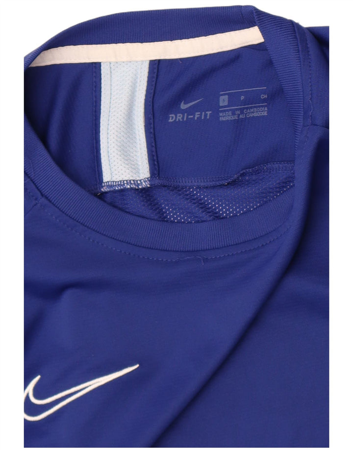 Nike Mens Dri Fit T-Shirt Top Small Blue Colourblock
