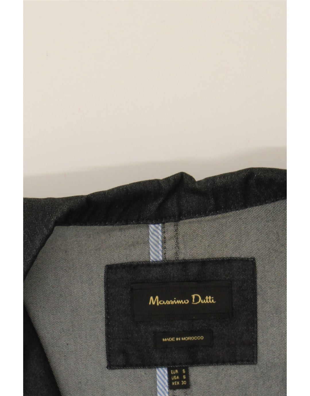 MASSIMO DUTTI Womens Denim Jacket UK 10 Small Navy Blue Cotton Vintage Massimo Dutti and Second-Hand Massimo Dutti from Messina Hembry 