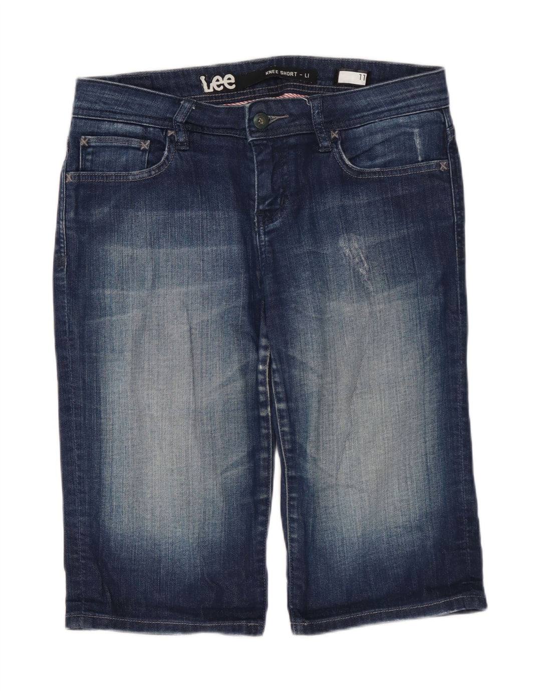 LEE Womens Denim Shorts US 11 Large W30  Blue Cotton