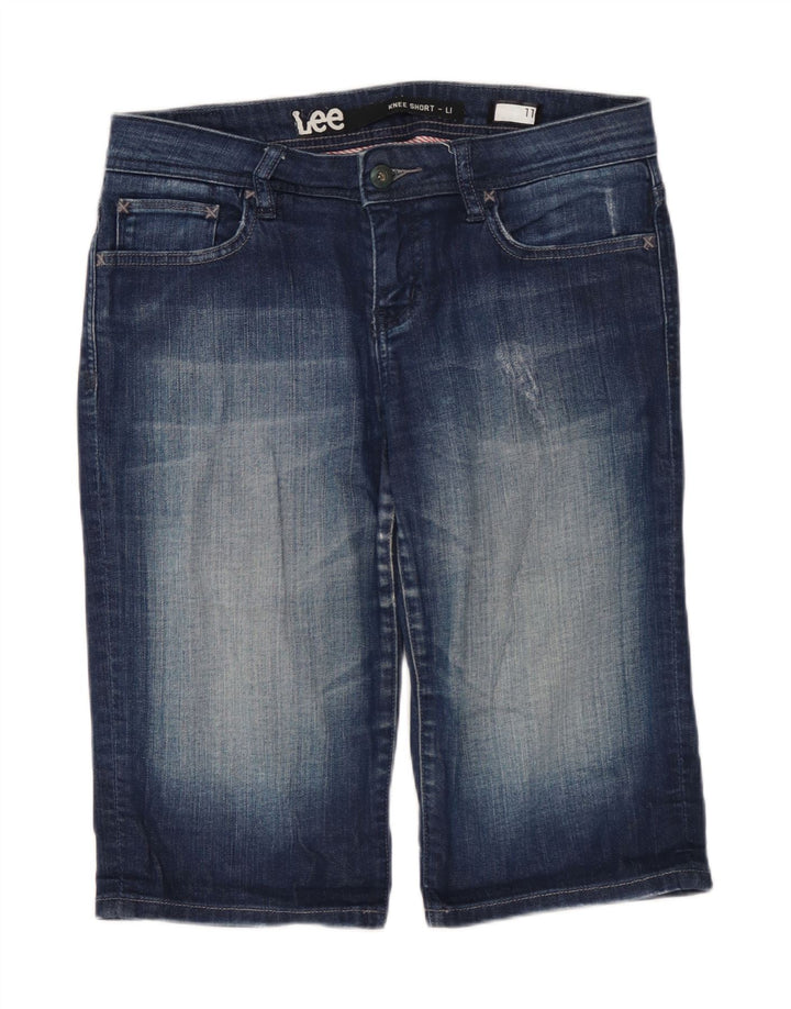 LEE Womens Denim Shorts US 11 Large W30  Blue Cotton