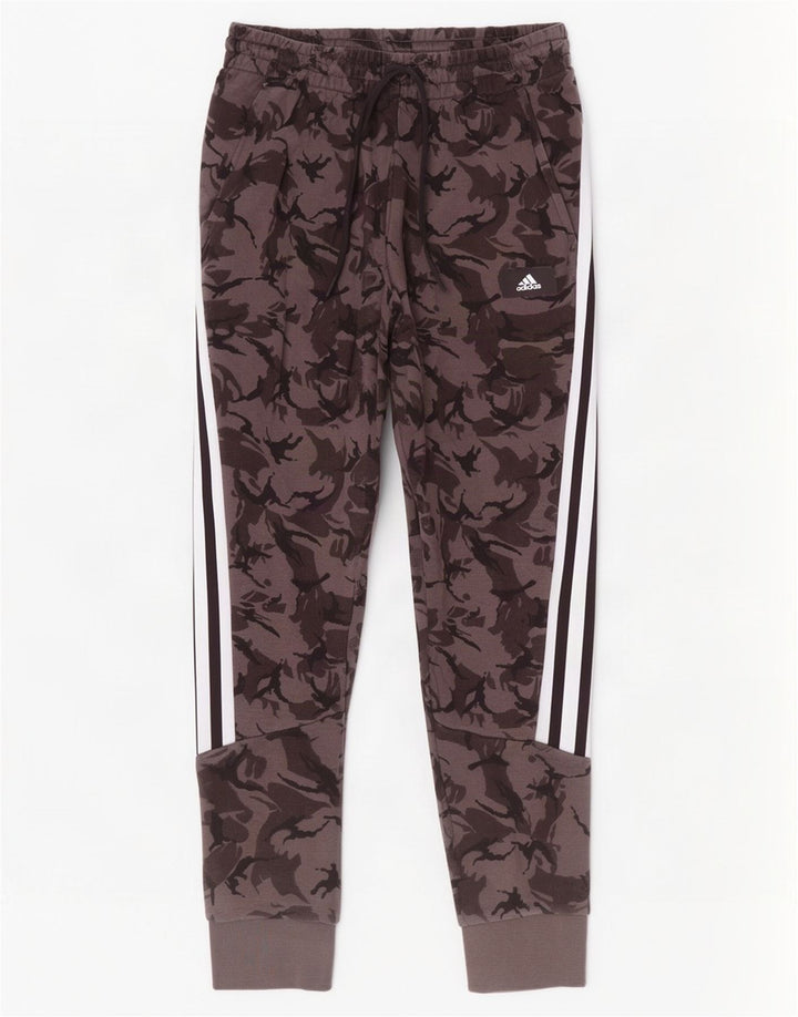 Adidas Mens Tracksuit Trousers Joggers Medium Grey Camouflage Cotton