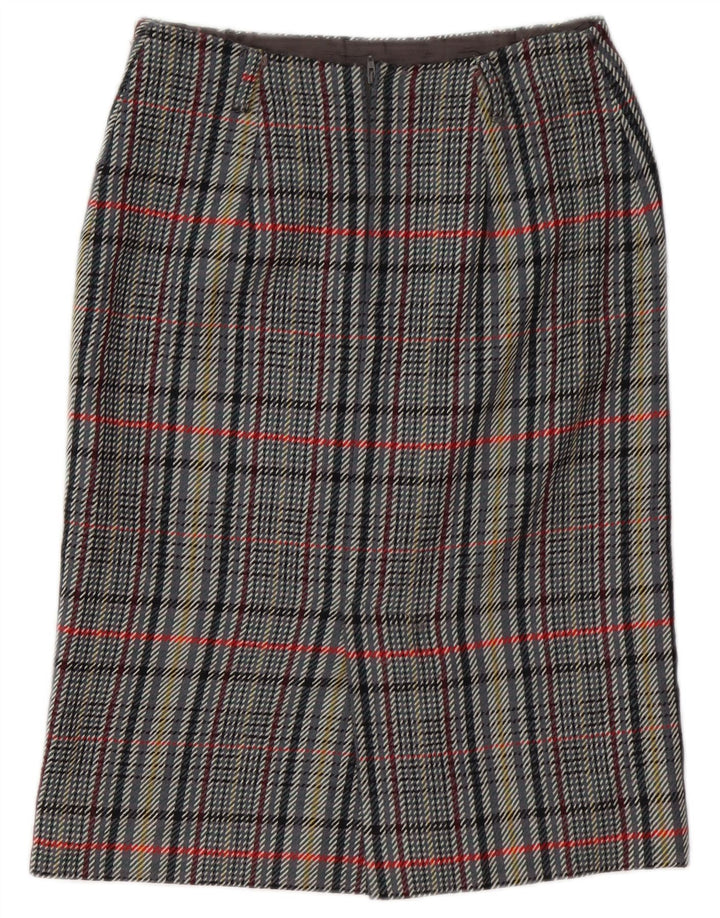 VINTAGE Womens 2 Piece Skirt Set IT 42 Medium W30  Grey Check