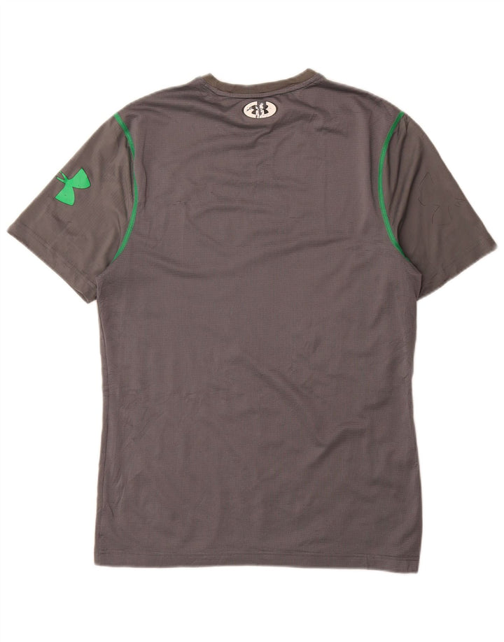 Under Armour Mens Heat Gear T-Shirt Top Medium Grey Geometric Polyester