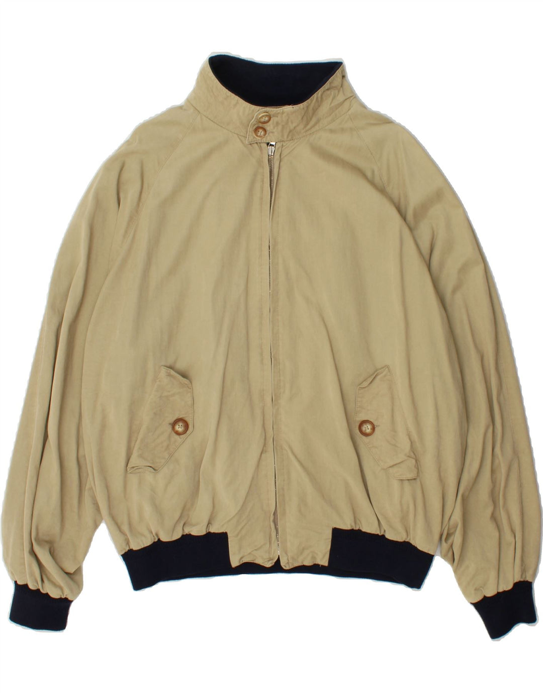 LUCK IN LUCK Mens Bomber Jacket IT 52 XL Beige Viscose Vintage Luck in Luck and Second-Hand Luck in Luck from Messina Hembry 