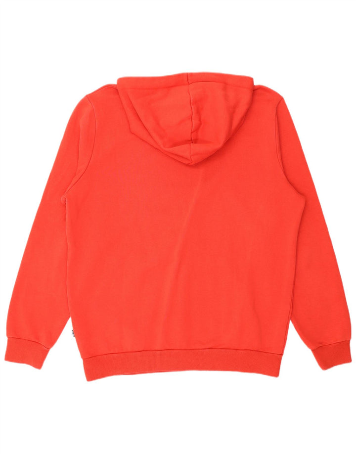 Puma Herren Grafik-Hoodie-Pullover aus mittelroter Baumwolle