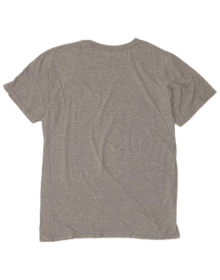 ADIDAS Mens Graphic T-Shirt Top Medium Grey Cotton