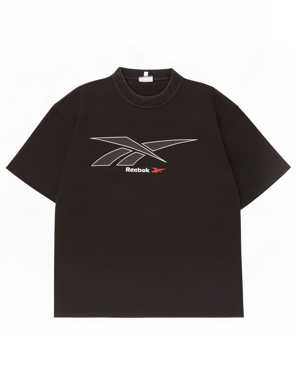 Reebok Herre grafisk T-shirt Top Medium Sort Bomuld