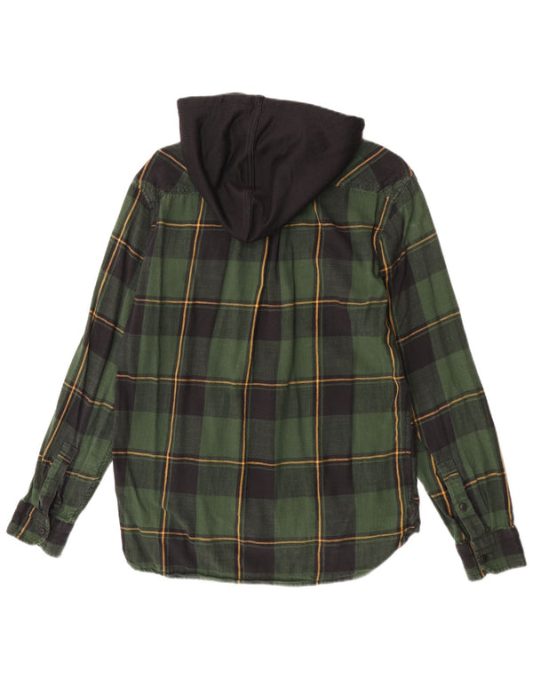Levi's Hombre Camisa De Franela Con Capucha De Algodón A Cuadros Verde Medio