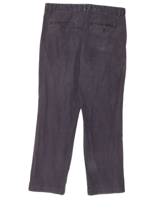 Gant Mens Hyannis egyenes chino nadrág W38 L32 sötétkék pamut