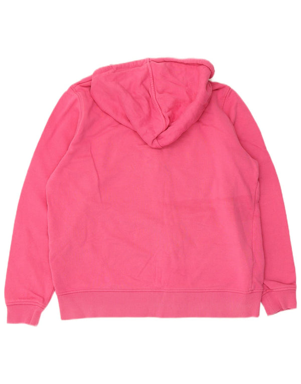 Marks & Spencer Pull à capuche zippé pour femme UK 14 Grand coton rose
