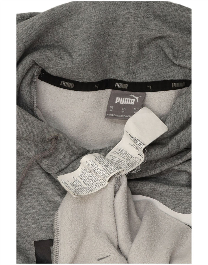 Puma Pull à Capuche Graphique Homme Gris Moyen Moucheté Coton