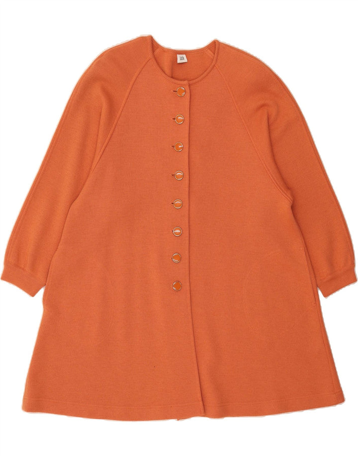 LUCIA Womens Longline Oversized Cardigan Sweater EU 36 Small Orange Vintage Lucia and Second-Hand Lucia from Messina Hembry 