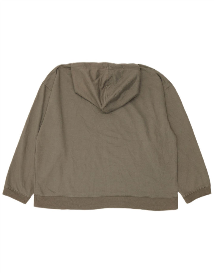 Topshop Womens Oversized Hoodie Jumper UK 16 Large Khaki Polyester