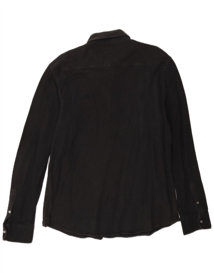Massimo Dutti Camisa Slim Fit Hombre XL Negro