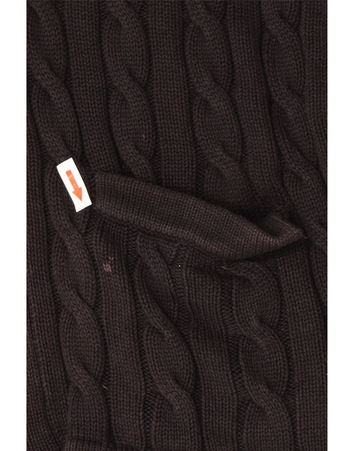 Gant herre cardigan sweater lille sort bomuld