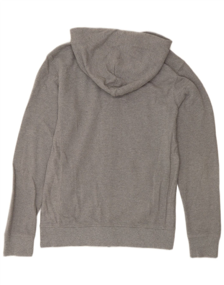 Zara Mens Zip Hoodie Sweater Medium Grey Cotton