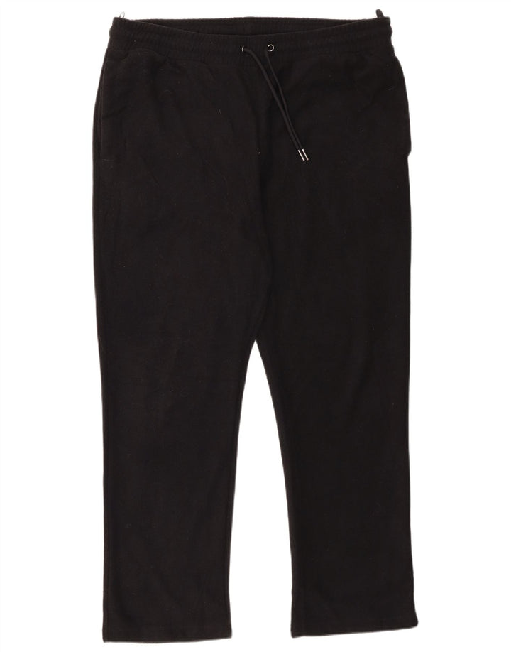 Marks & Spencer - Pantalón de chándal de forro polar para hombre, talla grande, poliéster negro