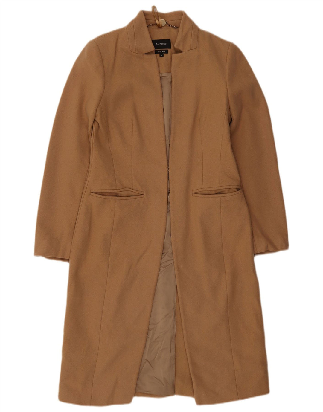 Marks & Spencer Abrigo autógrafo para mujer UK 8 Small Lana marrón