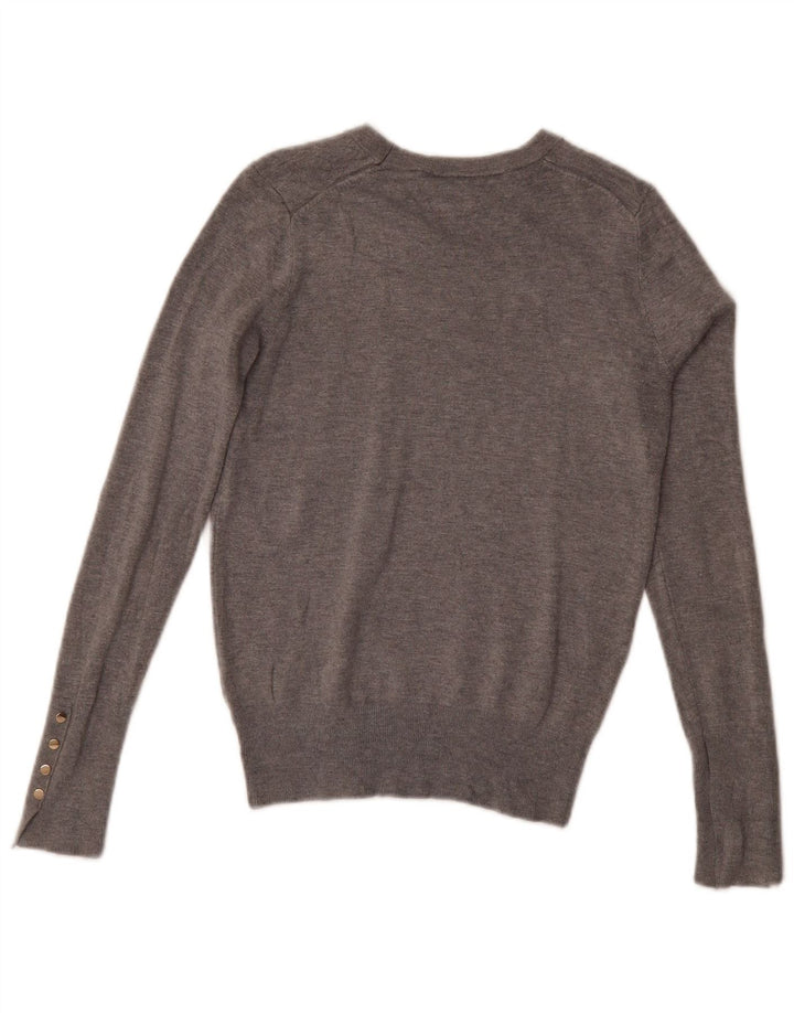 Zara Womens Boat Neck Jumper Sweater UK 12 Medium Grey