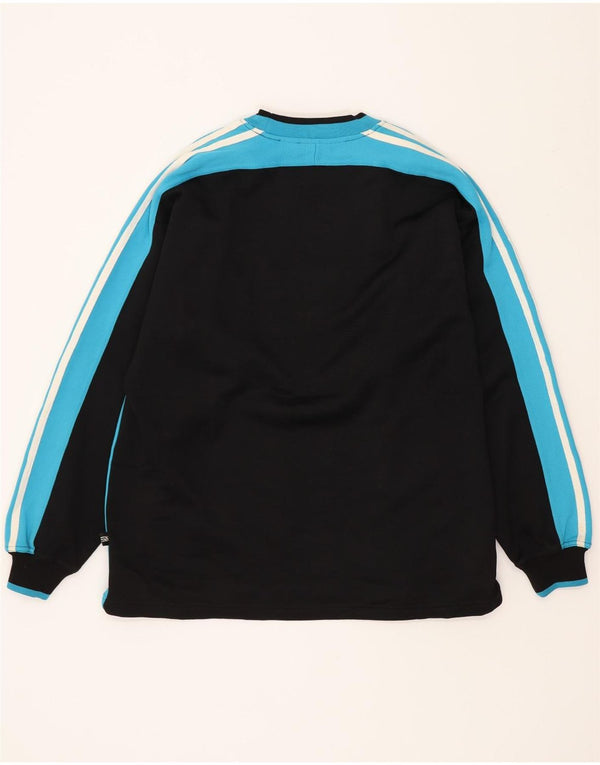 Felpa da uomo Adidas Jumper UK 34/36 Small Nero Colourblock Poliestere