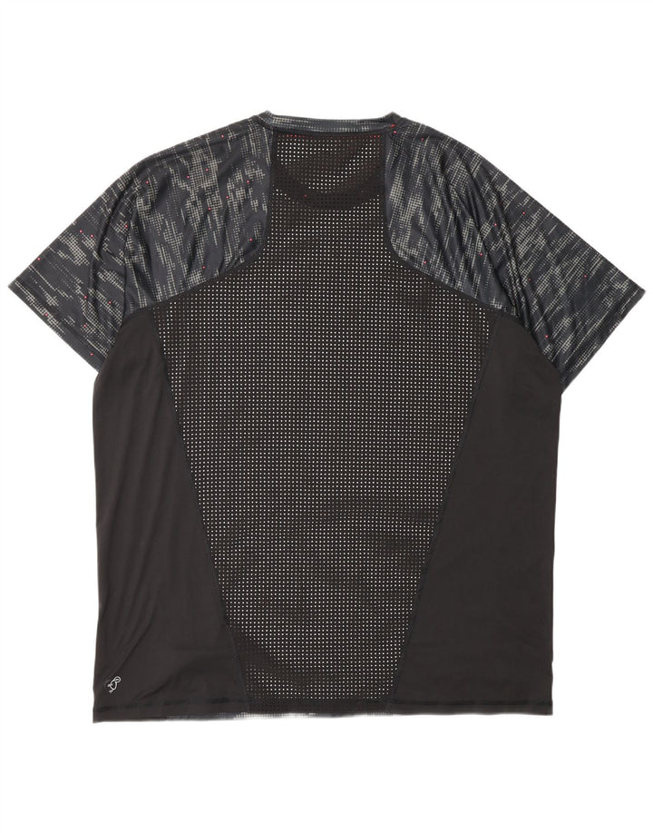 Nike Mens T-Shirt Top 2XL Black Camouflage Polyester
