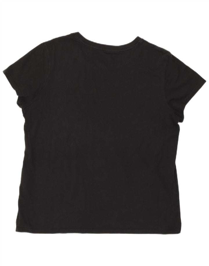 LEVI'S Womens Graphic T-Shirt Top UK 16 Large Black