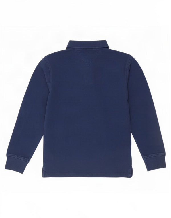 Tommy Hilfiger Boys μακρυμάνικο μπλουζάκι πόλο 9-10 ετών Navy Blue Cotton