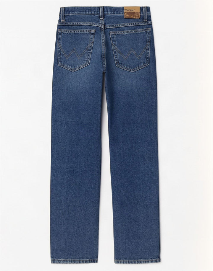 Wrangler Herren Regular Straight Jeans W30 L30 Blaue Baumwolle