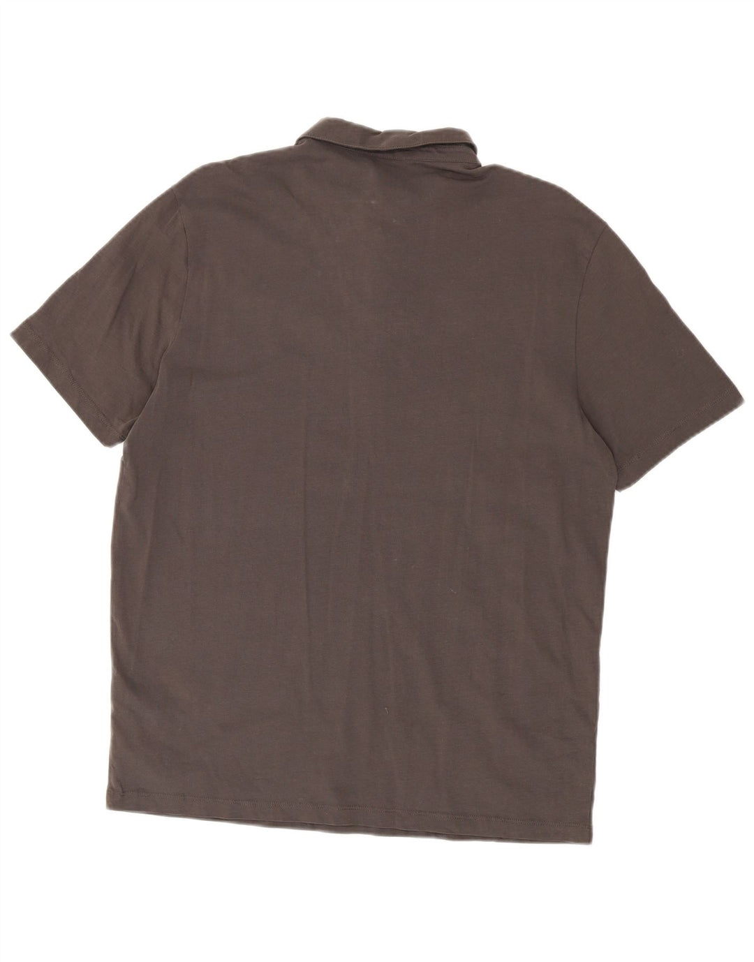 All Saints Mens Regular Fit Polo Shirt XL Grey Cotton