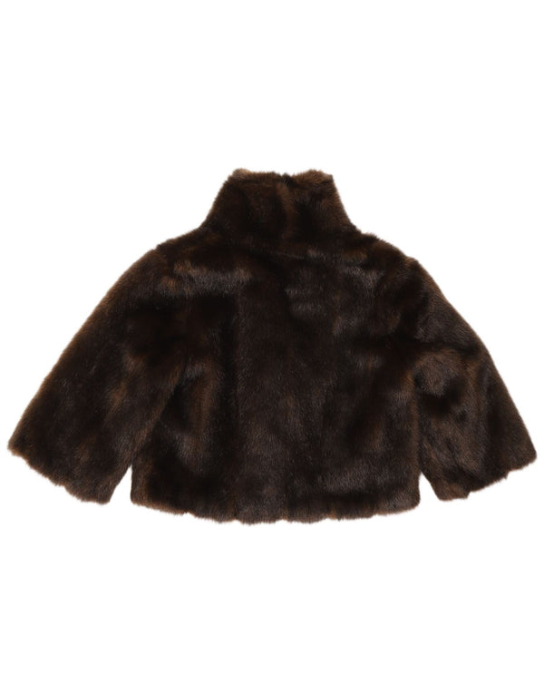 Nikita Womens Crop 3/4-ærmet imiteret pels Bolero-jakke UK 12 Medium Brown