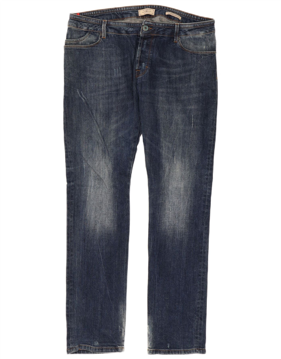 Zu Elements Herren Super Slim Jeans W36 L34 Blaue Baumwolle
