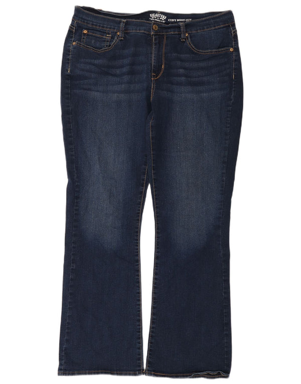 Levi's Womens Curvy Bootcut Jeans US 18 2XL W34 L32 Navy Blue Cotton