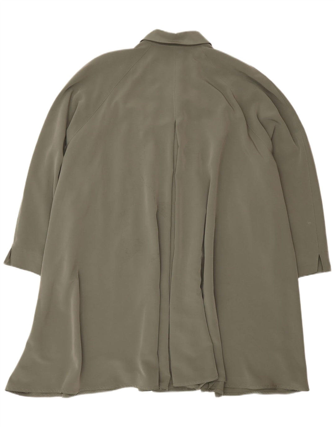 Vintage Womens Loose Fit Overcoat UK 20 2XL Green Polyester