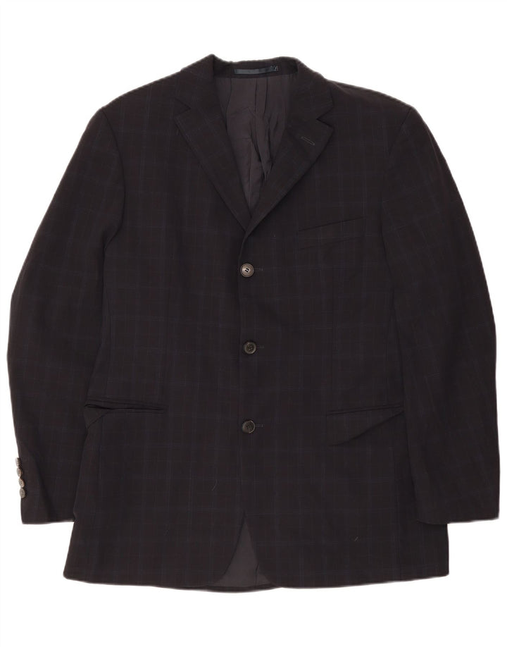 Blazer pentru bărbați Hugo Boss, cu 3 nasturi, UK 38 Medium, bleumarin, caroserie