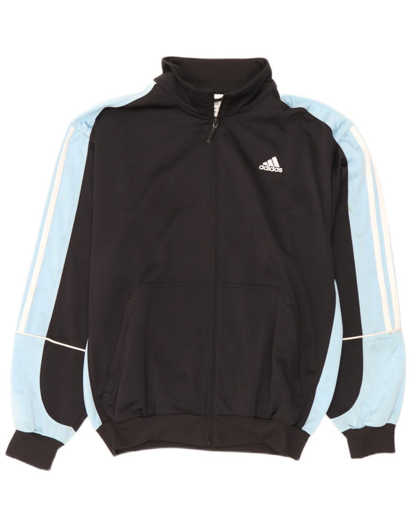 Adidas Mens Tracksuit Top Jacket UK 40/42 Medium Black Colourblock