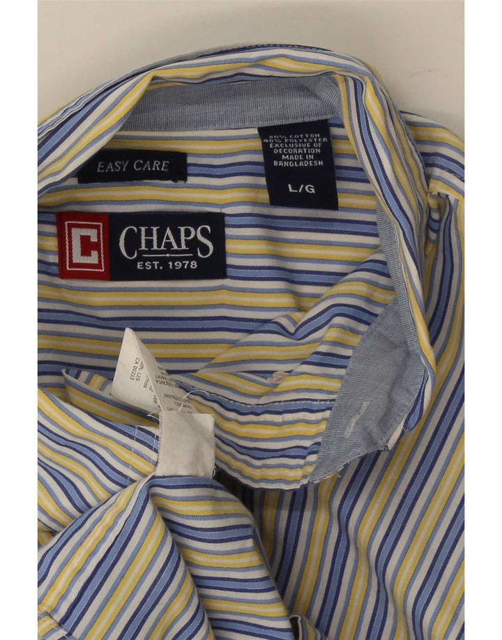 Camicia Chaps da uomo vestibilità regolare in cotone a righe grandi blu