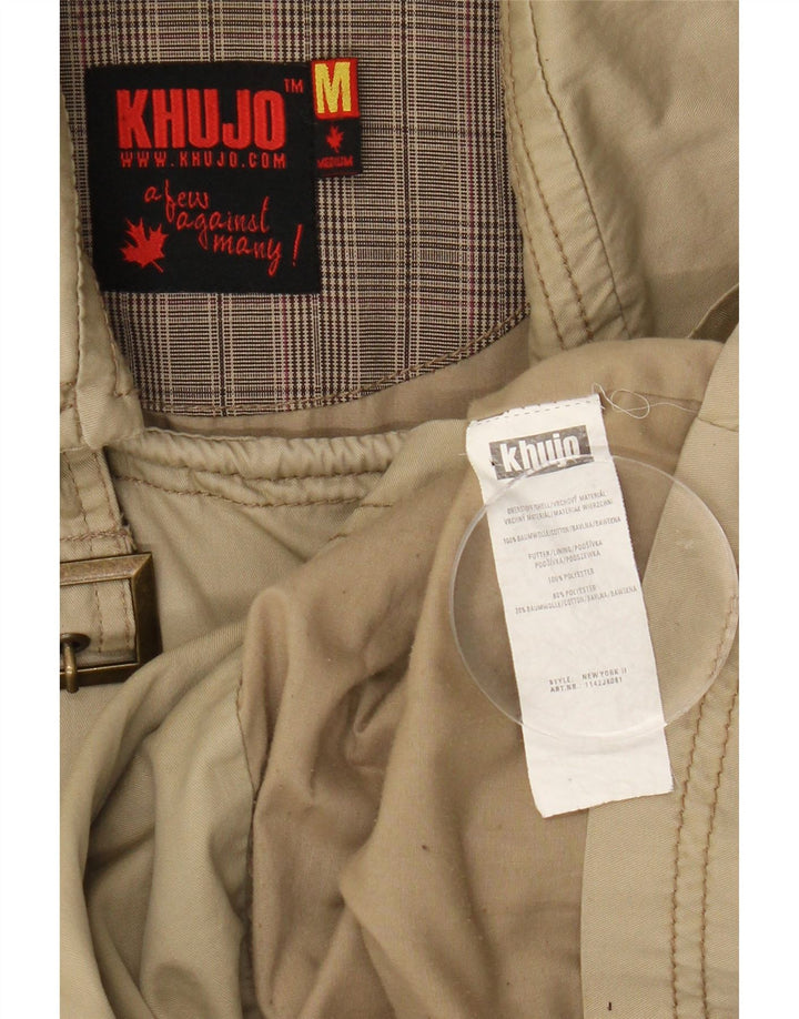 KHUJO Womens Double Breasted Trench Coat UK 14 Medium Beige Cotton Vintage KHUJO and Second-Hand KHUJO from Messina Hembry 